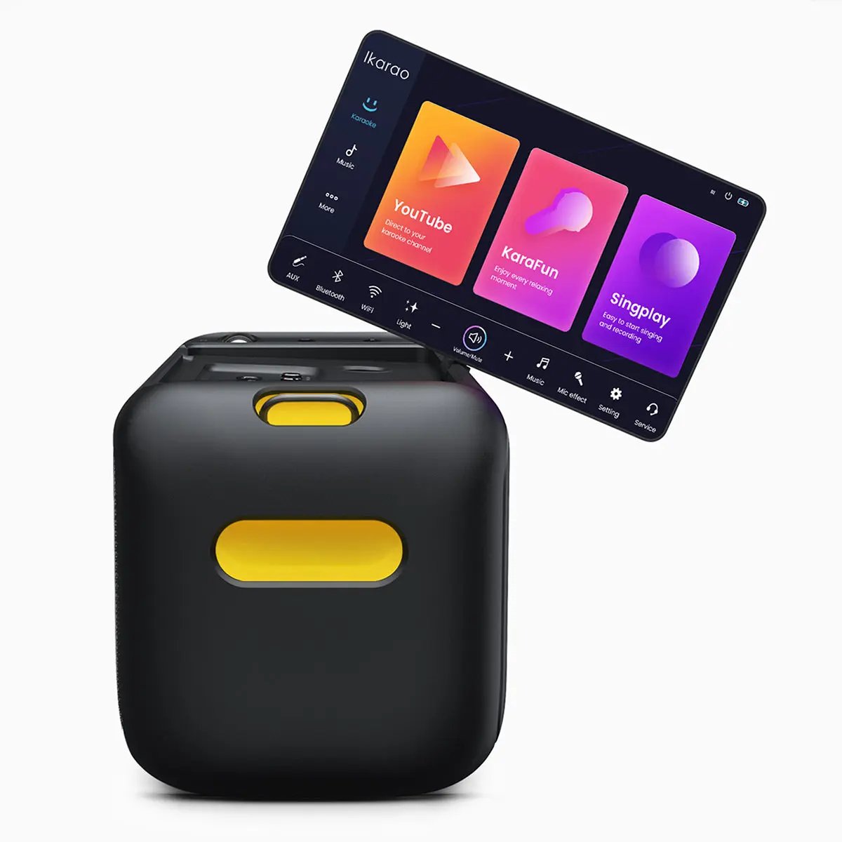 Ikarao Break X1 Portable 800W Karaoke Machine with 13.3” Lyrics Display Ikarao