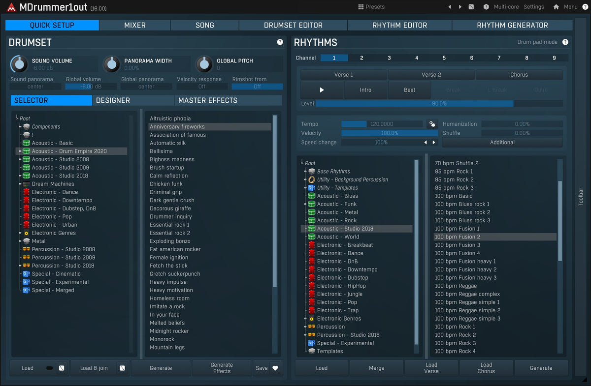 Melda MDrummer virtual drum instrument and rhythm generator (Digital Download)