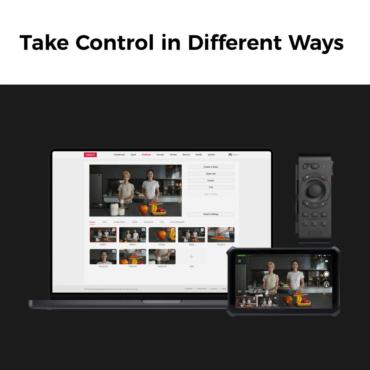 OBSBOT Talent Multi-Cam Live Streaming Studio