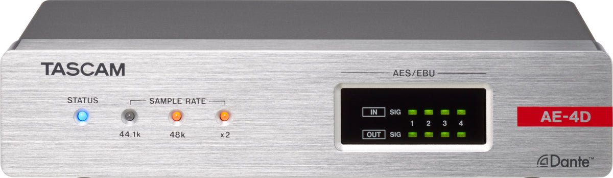 Tascam AE-4D AES/EBU to Dante converter