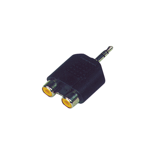 ATC6774 Dual RCA Socket to 3.5mm Stereo TRS Jack Adaptor