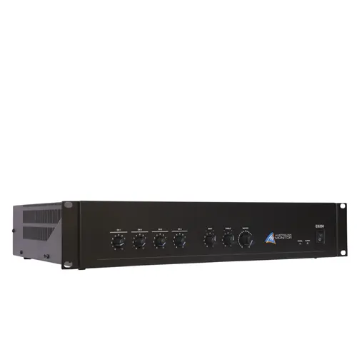 Australian Monitor ES250 Mixer Amplifier 4Ch 1 x 250W B-Class 100V/8Ohm 2 RU Australian Monitor