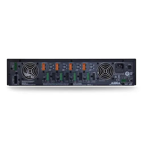 Blue Sound Pro A860 8 channel amplifier. 50W @ 8 ohms, 8x 60W @ 4 ohms or 4x 120W @ 8ohm bridged. 2RU Blue Sound Professional