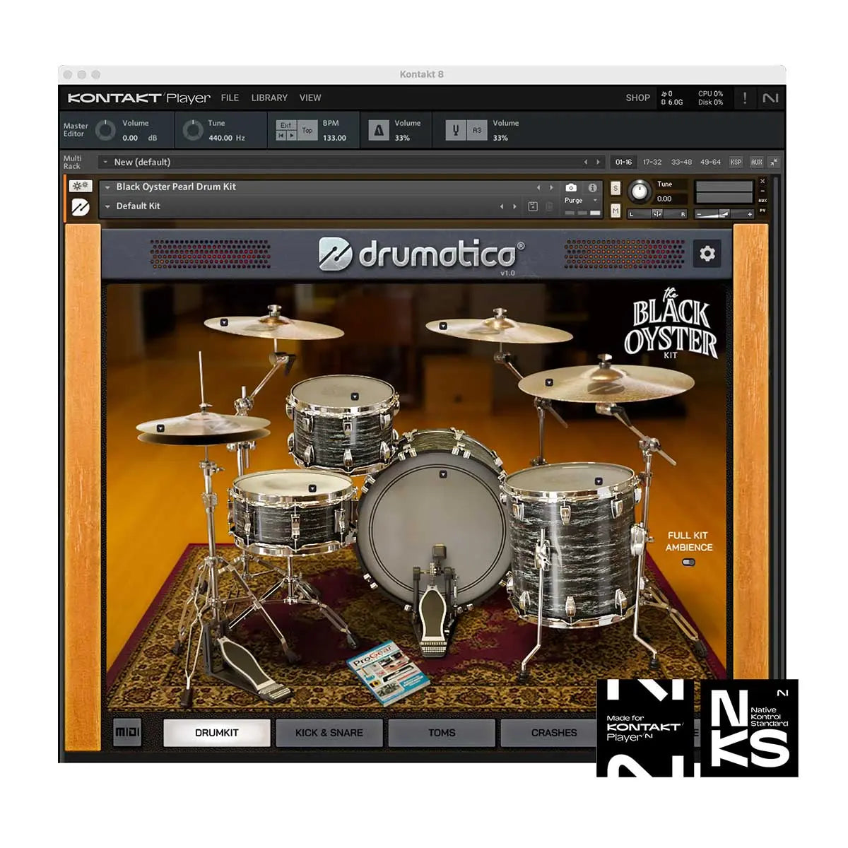 Drumatica The Black Oyster Drum Kit mixed by Darrell Thorp (Digital Download) Drumatica