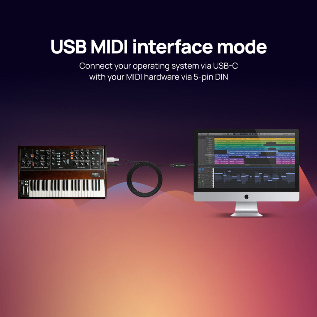 CME C2MIDI Pro Dual-purpose USB-C MIDI cable;+ Standalone MIDI filter, mapper &amp; router