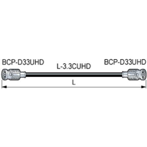 Canare D3.3UHDC01E 12G-SDI BNC cable assembly 1m Fixed installation L-3.3CUHD