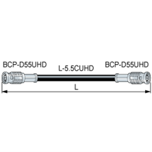 Canare D5.5UHDC10E 12G-SDI BNC Cable Assembly 10m (L-5.5CUHD, Fixed Install)