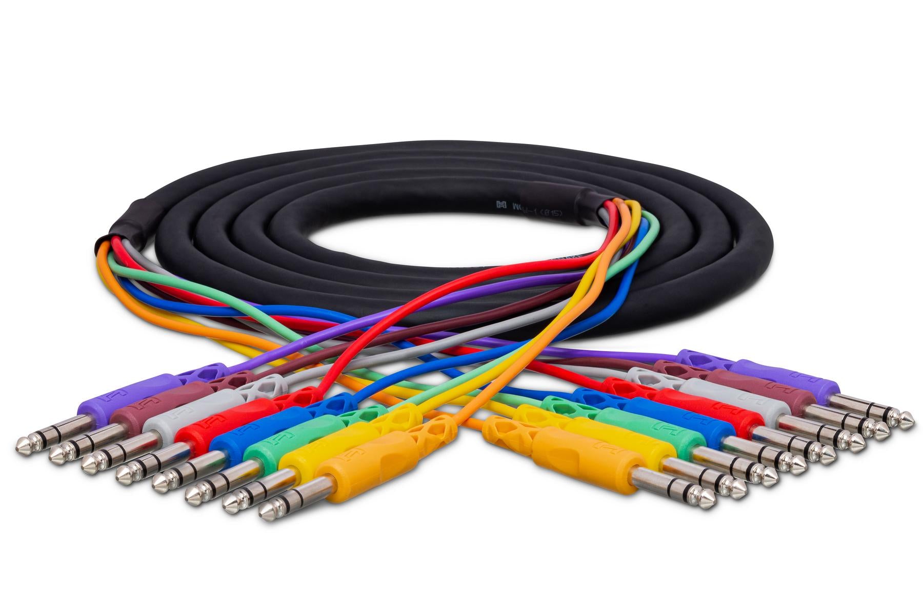 Hosa CSS805 Balanced Snake, 1/4 in TRS to Same, 5 m
