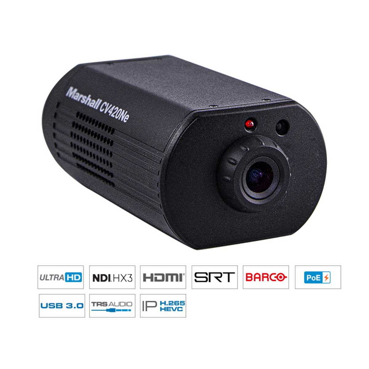 Marshall CV420Ne Compact 4K60 Stream Camera (NDI|HX3, HDMI &amp; USB)