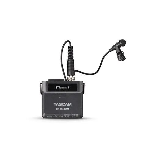 TASCAM DR-10L Pro Ultra-Compact 32-bit Float Audio Field Recorder With Lavalier Mic TASCAM