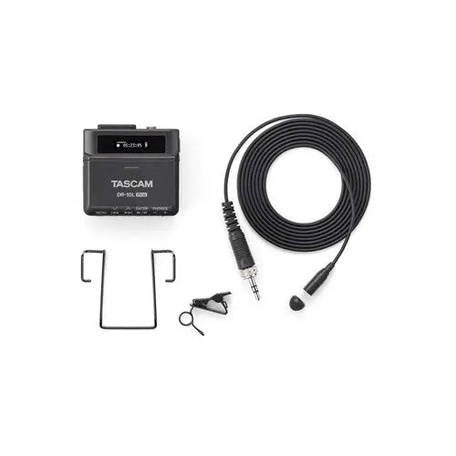 TASCAM DR-10L Pro Ultra-Compact 32-bit Float Audio Field Recorder With Lavalier Mic TASCAM