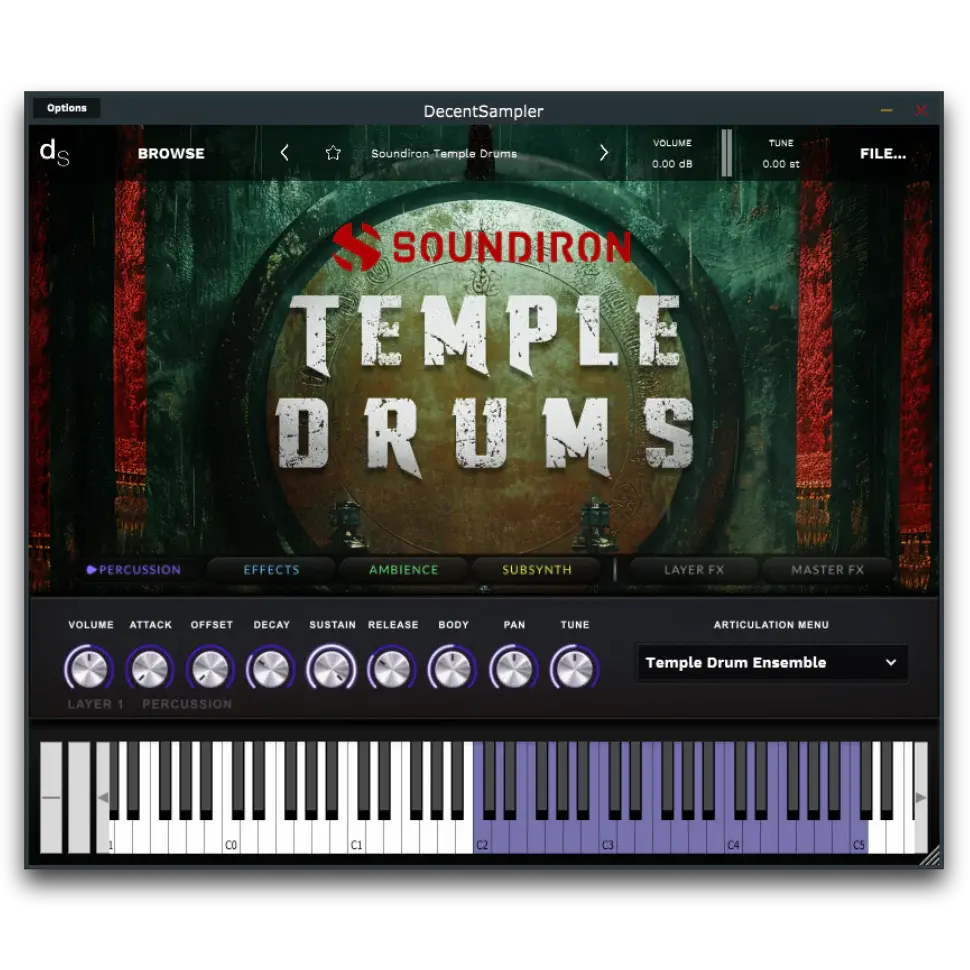 Soundiron Temple Drums Cinematic Percussion Library For Kontakt & Decent Sampler (Serial Nr + Download)