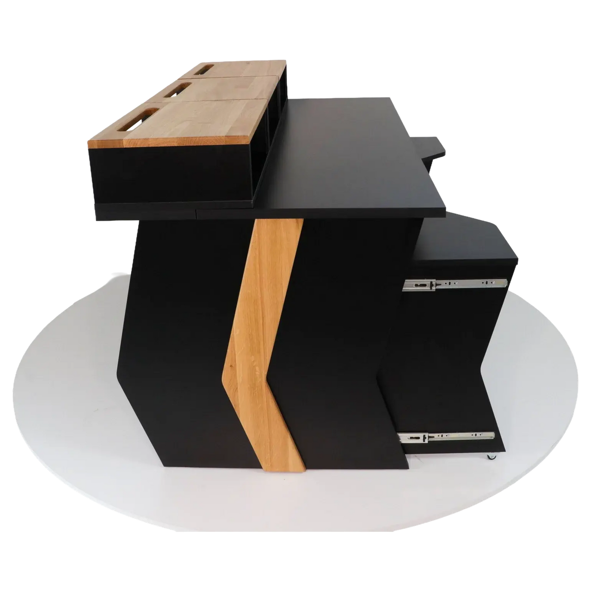 Zaor Miza Flow Studio Three Desk with 3 add-on Rack Units Zaor
