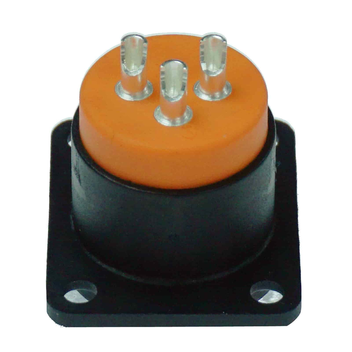 Enova XL13MB-W XLR chassis connector male 3-pin IP65 black plastic housing solder cups Enova