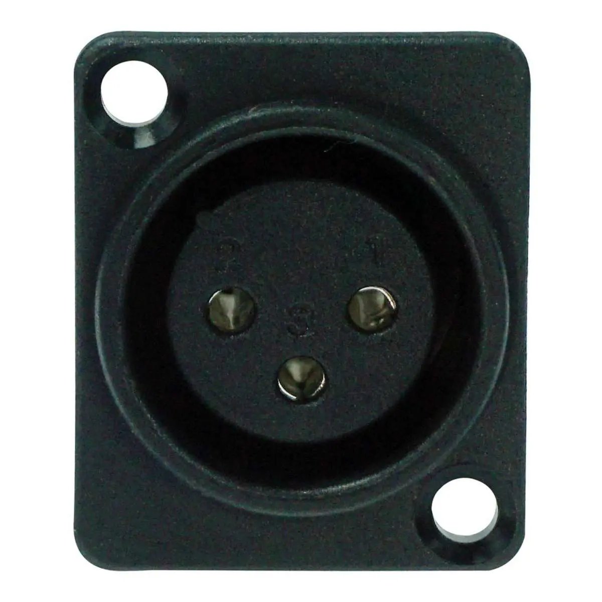 Enova XL13FB-W XLR chassis connector female 3-pin IP65 black plastic housing solder cups Enova