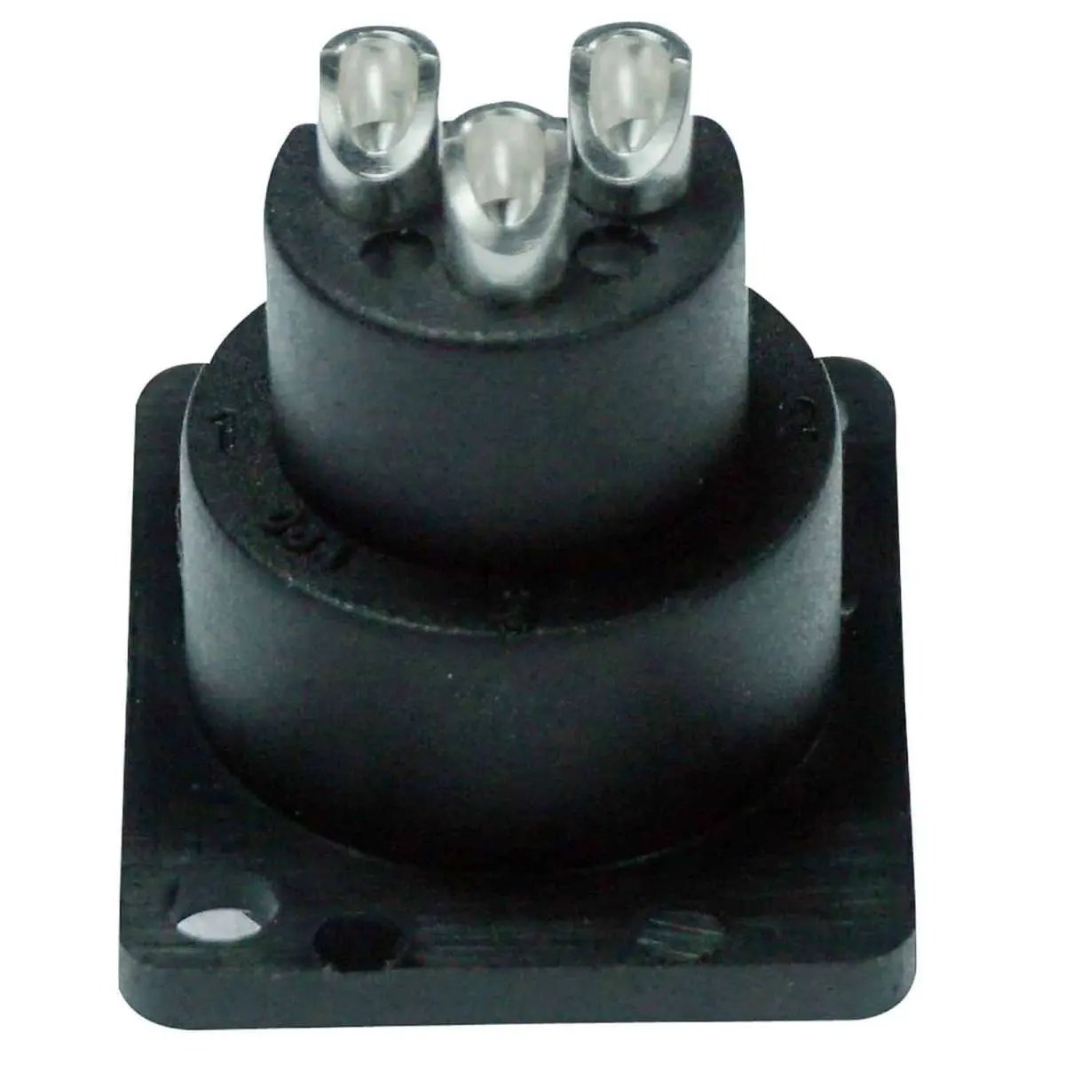 Enova XL13FB-W XLR chassis connector female 3-pin IP65 black plastic housing solder cups Enova