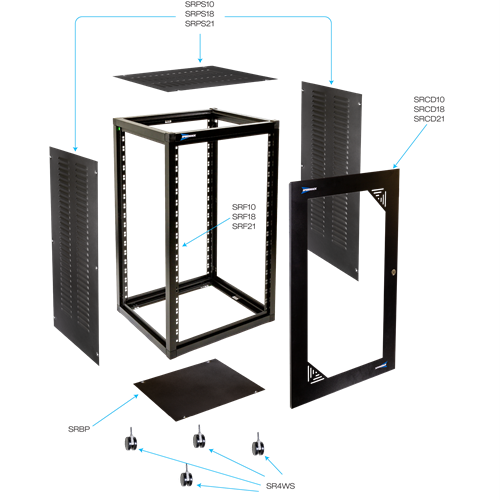 Australian Monitor SRF10-KIT 10RU Rack Kit