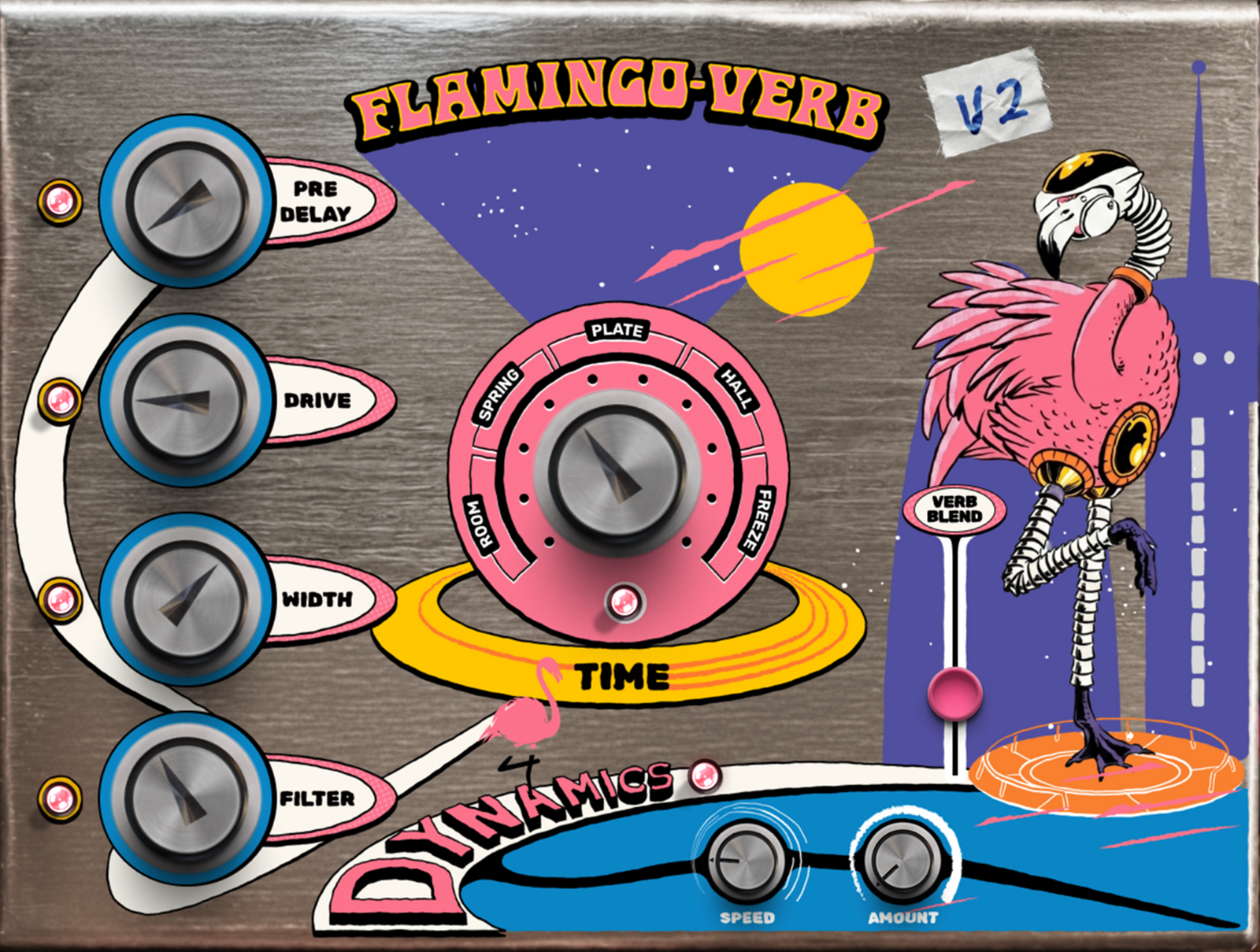 Safari Audio Flamingo Verb V2 reverb plug-in interface