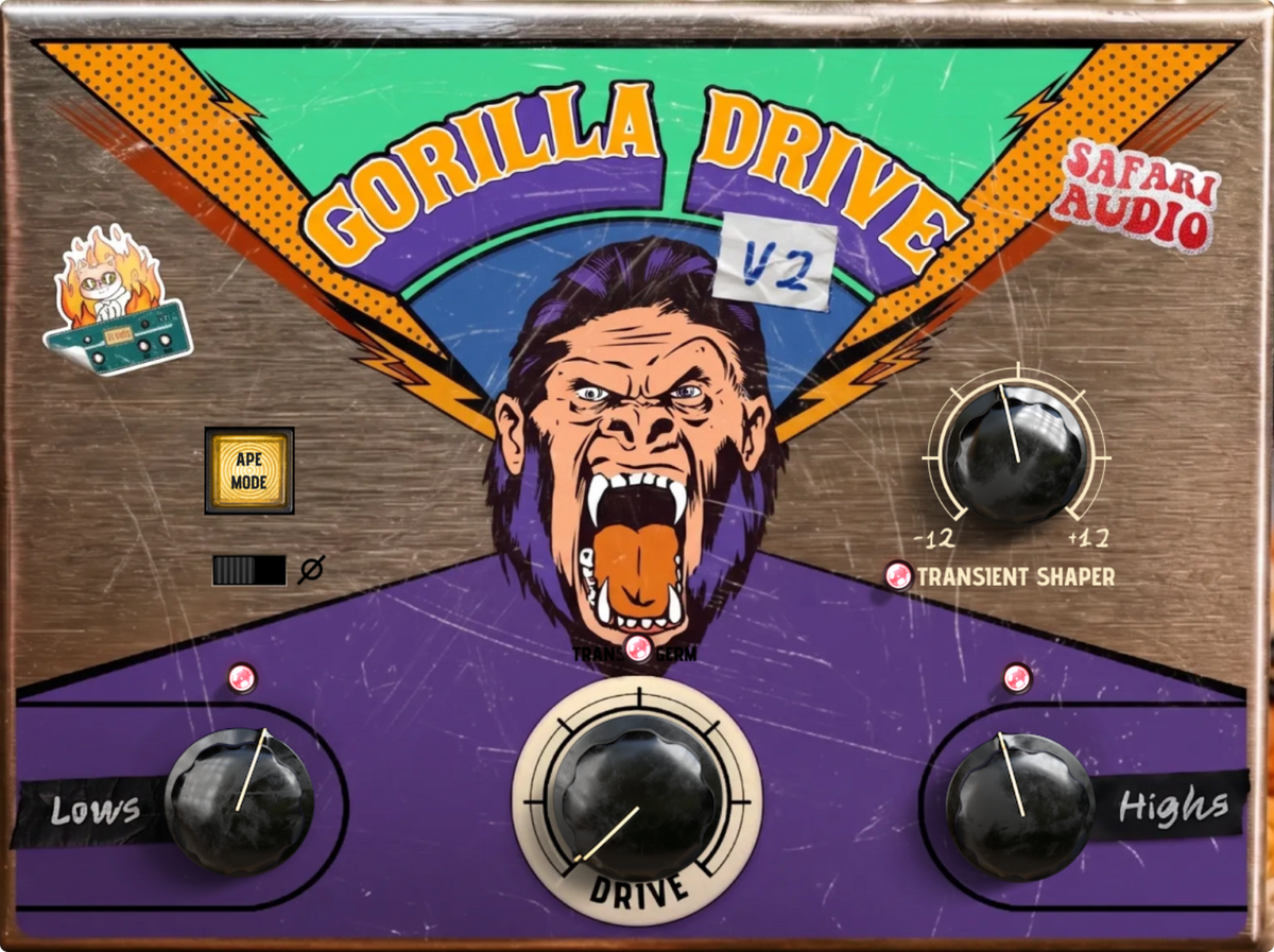 Safari Audio Gorilla Drive V2 overdrive plug-in interface