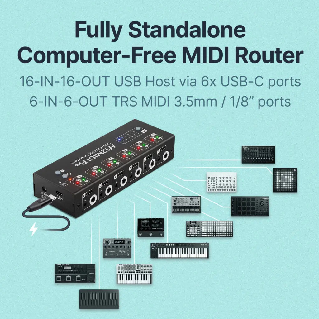 CME H12MIDI Pro Premium USB Host Midi Hub CME Pro