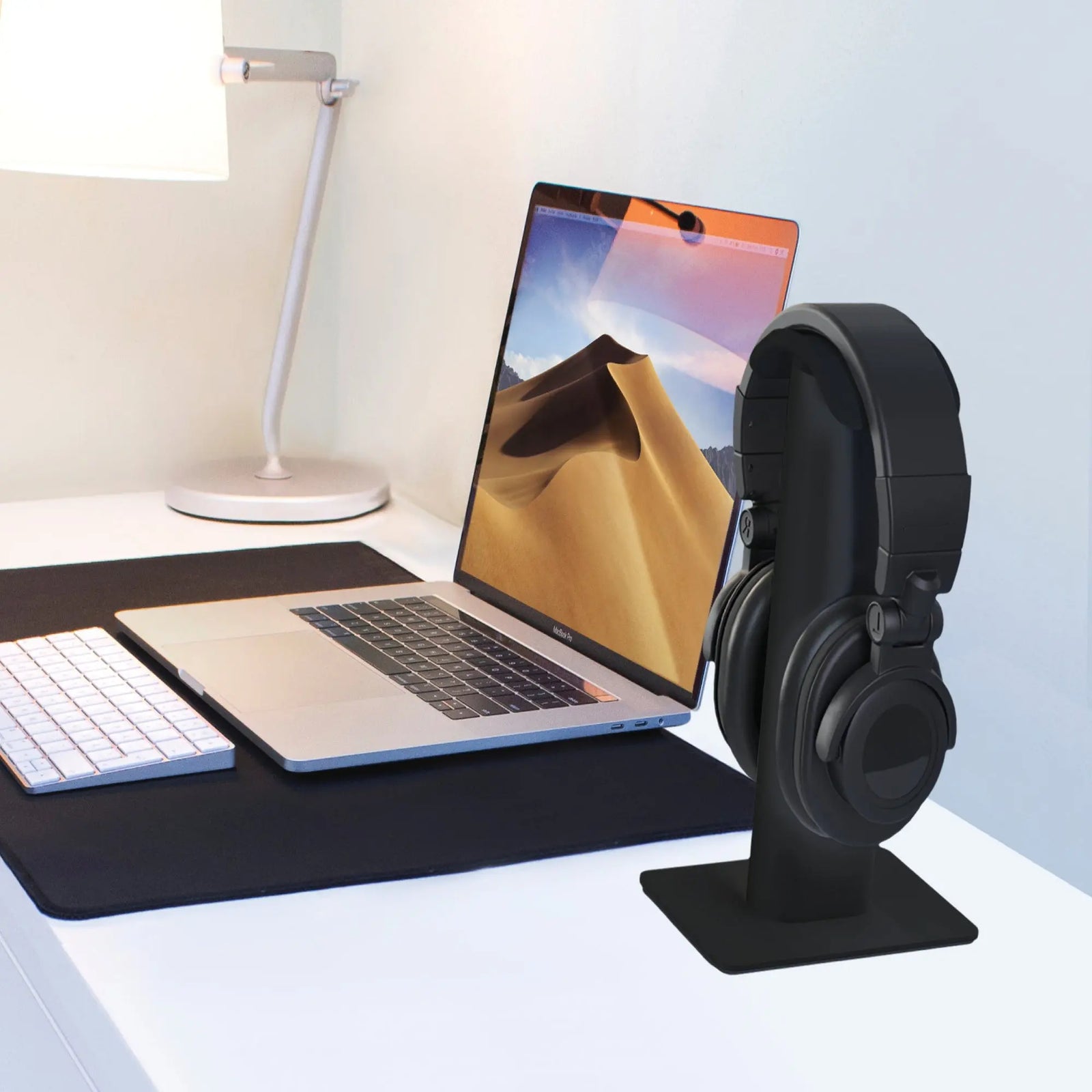 Kanto H2 Premium Universal Desktop Headphone Stand, Black Kanto