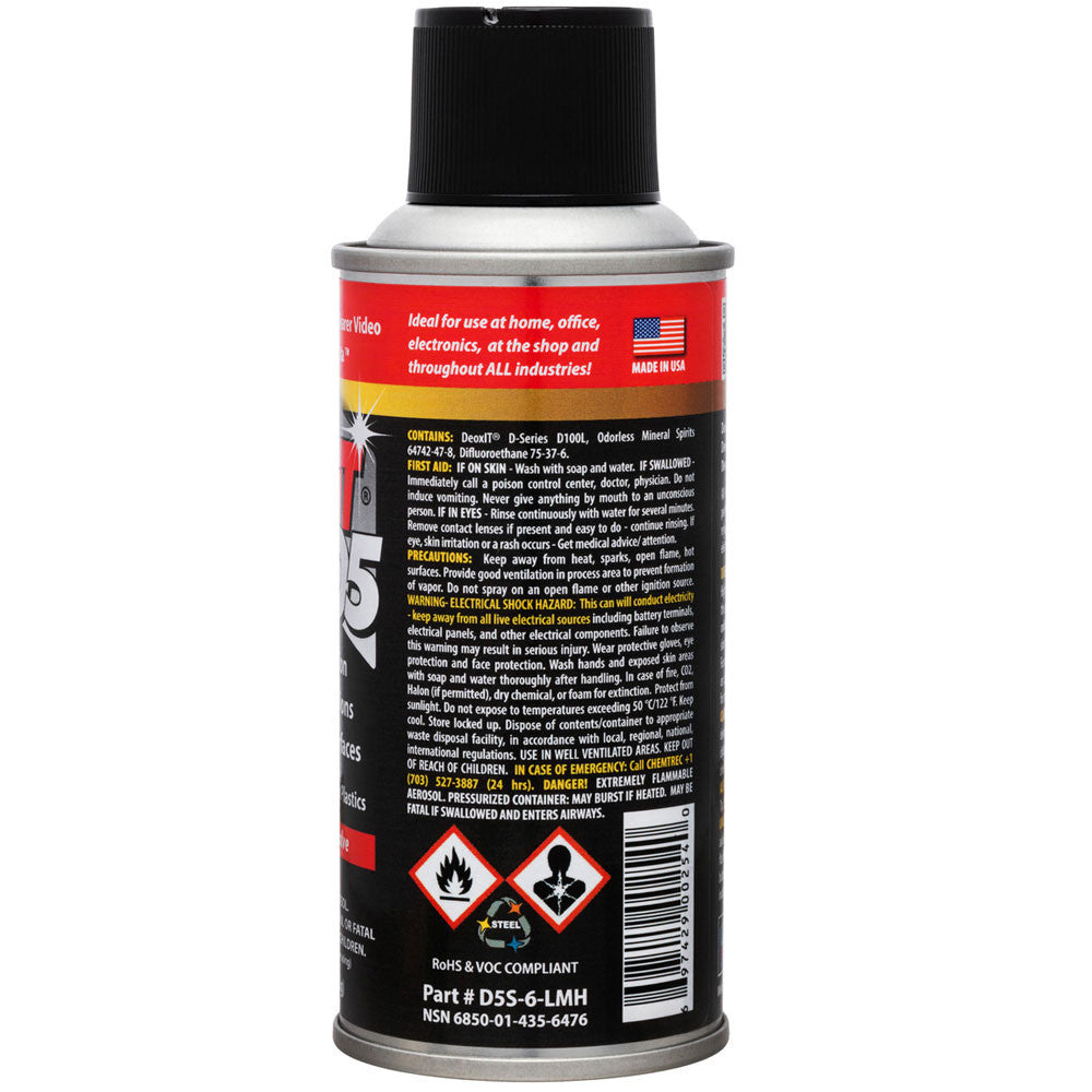 Hosa CAIG D5S6 Deoxit Contact Cleaner, 5% SPRAY, 142 grams