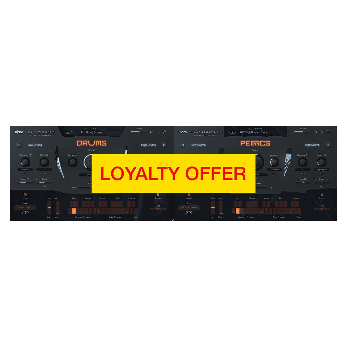 UJAM Hans Zimmer’s Drums & Percussion Bundle Loyalty Offer