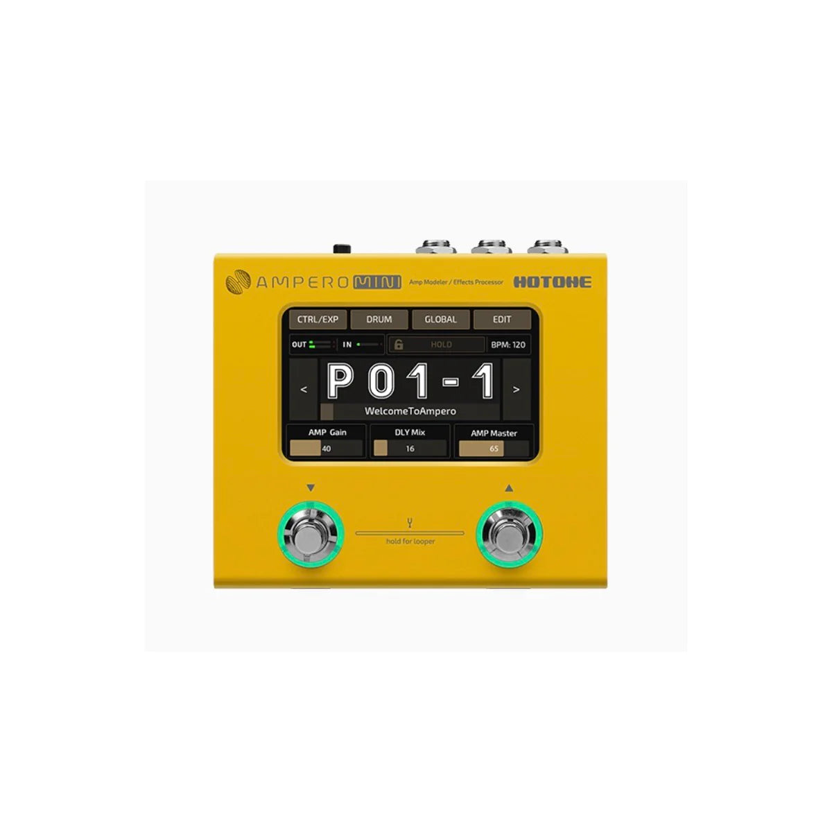 Hotone Ampero Mini Guitar FX Pedal (Mustard)