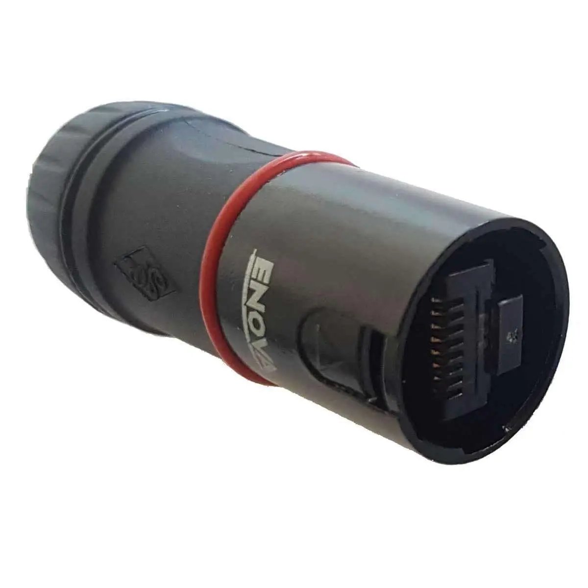 Enova RJ28MB-C5 RJ45 cable connector protection black metal housing