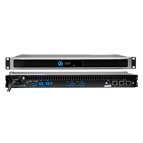 LEA Professional CS702D. 2x 700W amplifier. 2/4/8 ohm, 70/100V line. 1RU. Dante/AES67. LEA
