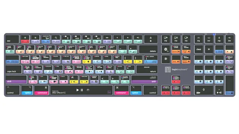 Logickeyboard Adobe After Effects CC TITAN Wireless Backlit Keyboard – Mac