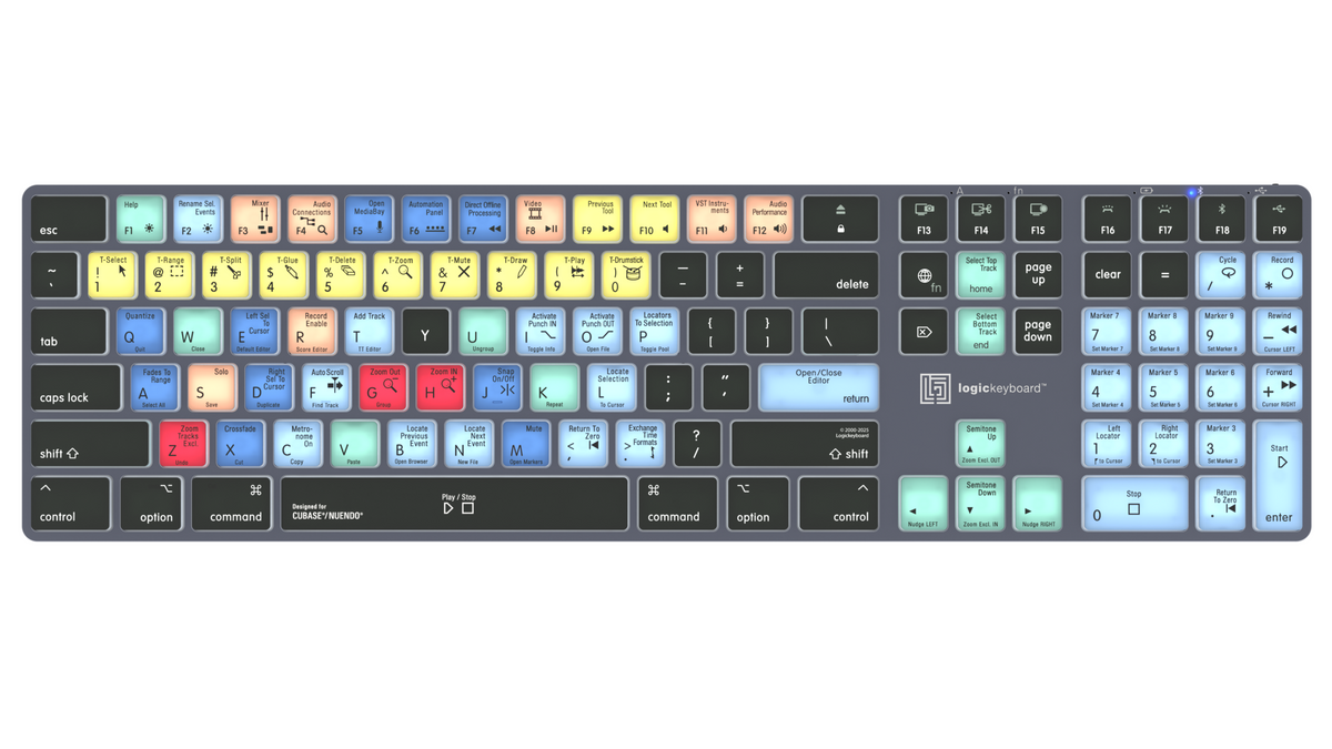 Shortcut Logickeyboard Backlit & Bluetooth – Cubase & Nuendo – Mac