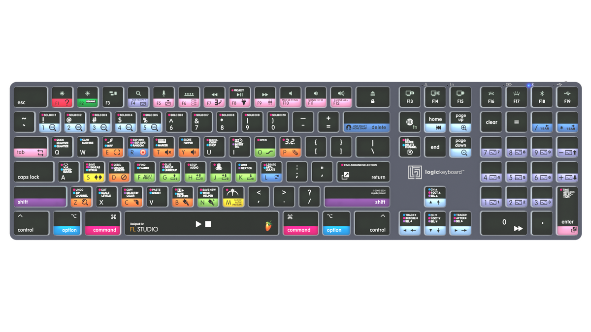 Shortcut Logickeyboard Backlit & Bluetooth – FL Studio – Mac