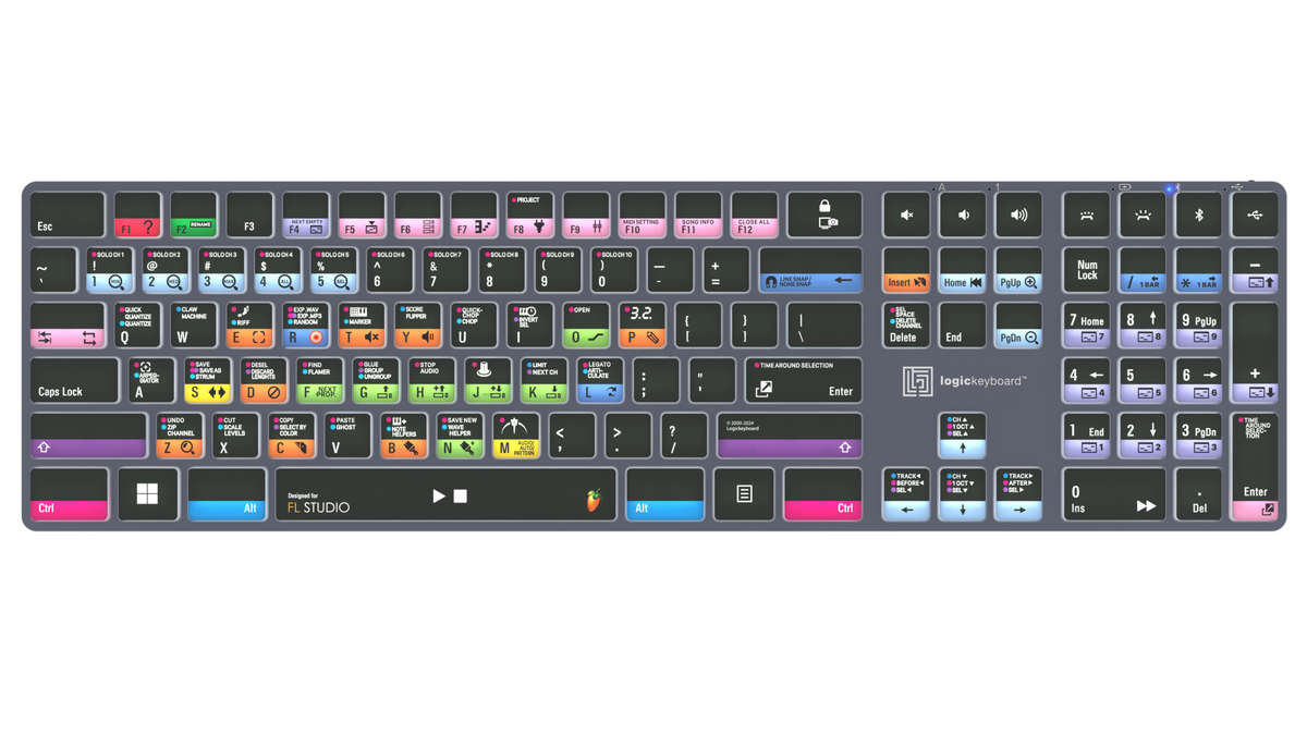 Shortcut Logickeyboard Backlit & Bluetooth – FL Studio – Windows
