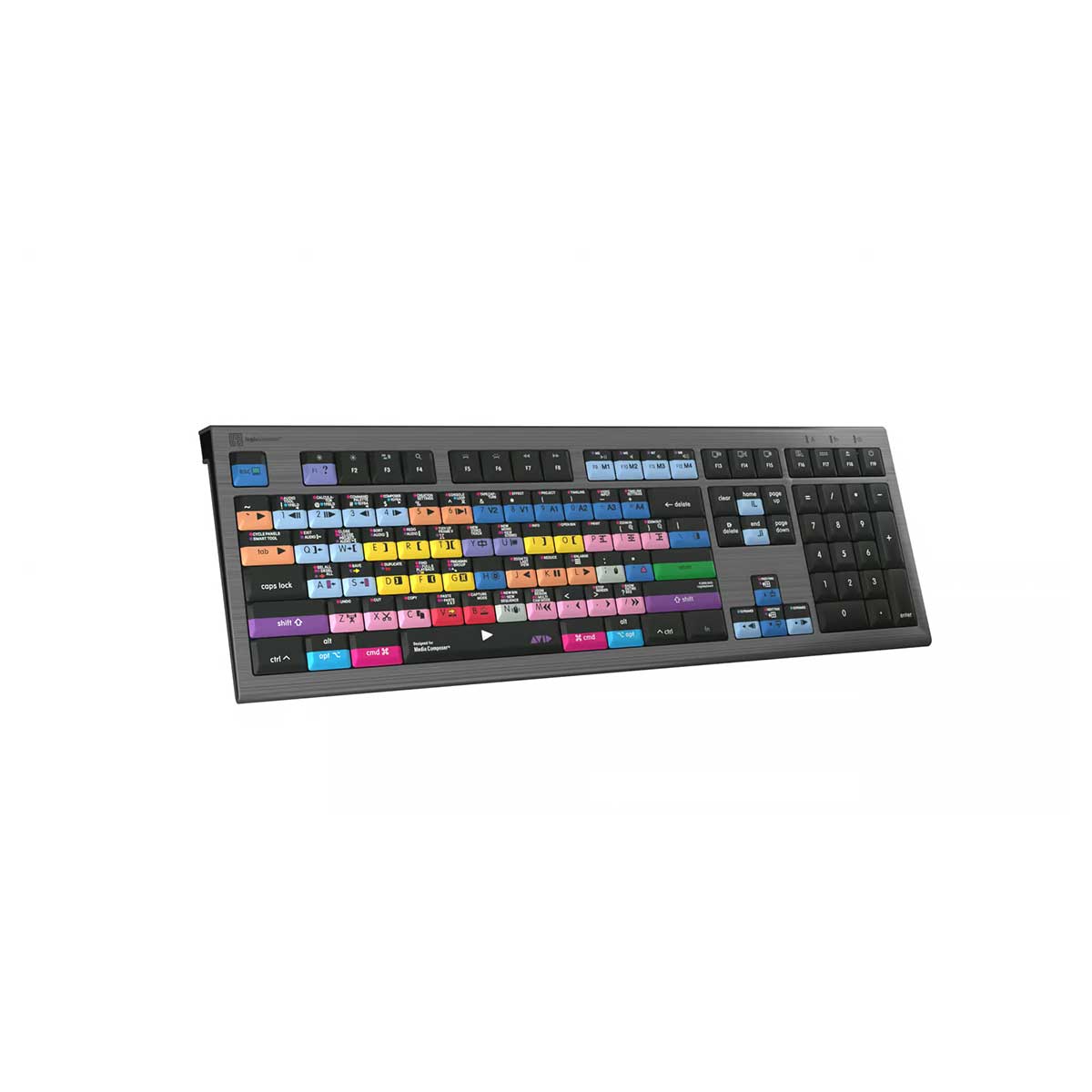 Logickeyboard AVID Media Composer – PRO – Shortcut keyboard – Astra 2 backlit (Mac US)