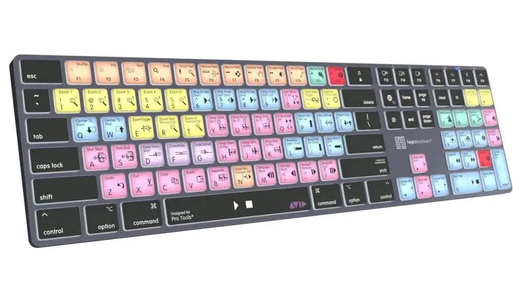 Logickeyboard Avid Pro Tools TITAN Wireless Backlit Keyboard – Mac Logickeyboard