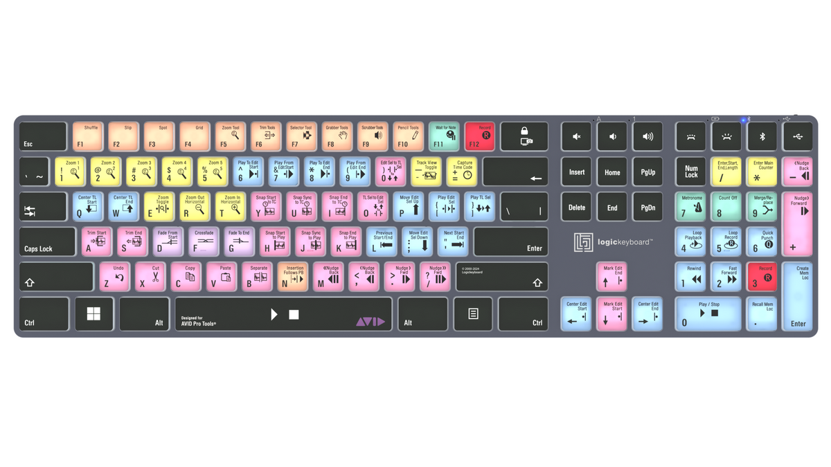Shortcut Logickeyboard Backlit & Bluetooth – Avid Pro Tools – Windows