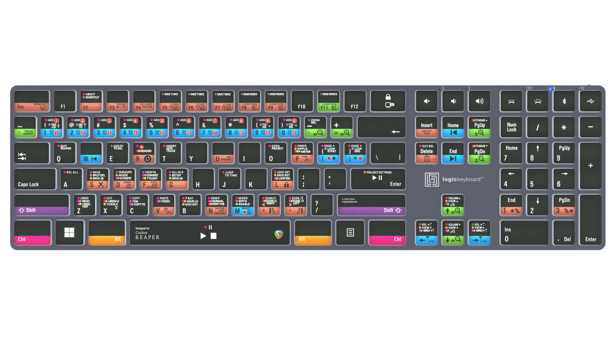 Shortcut Logickeyboard Backlit & Bluetooth – Cockos Reaper – Windows