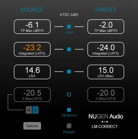 NUGEN LM-Correct with DynApt extension (Serial nr + Download) NUGEN Audio