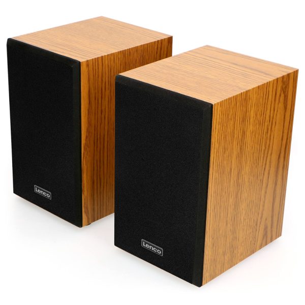 Lenco LS-300 Turntable with Two Separate Speakers &amp; Bluetooth – Wood