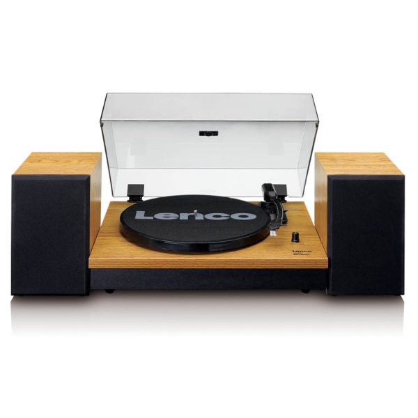 Lenco LS-300 Turntable with Two Separate Speakers &amp; Bluetooth – Wood