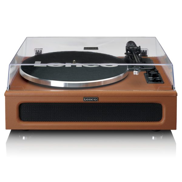 Lenco LS-430 Turntable with 4 built-in Speakers – Brown