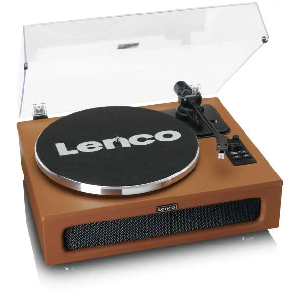 Lenco LS-430 Turntable with 4 built-in Speakers – Brown