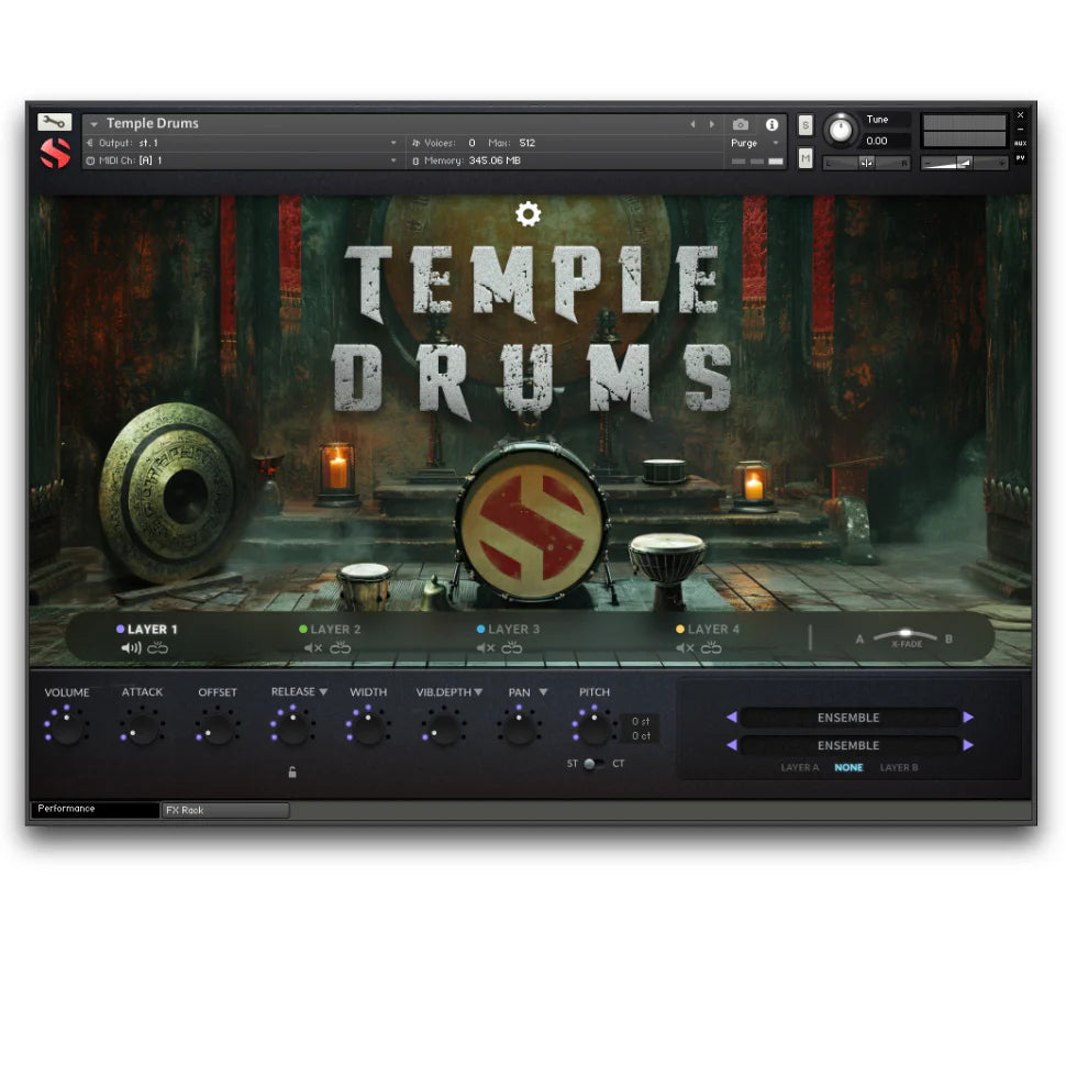 Soundiron Temple Drums Cinematic Percussion Library For Kontakt &amp; Decent Sampler (Serial Nr + Download)