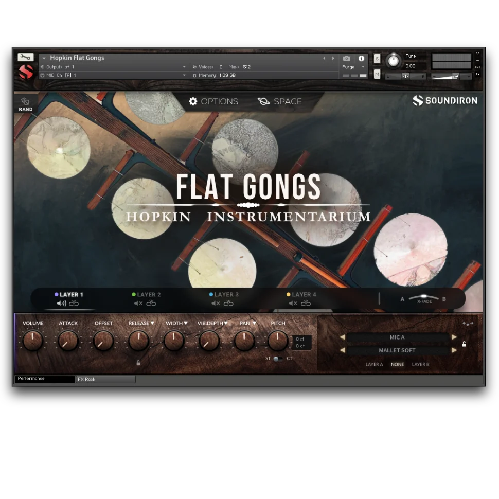 Soundiron Hopkin Intrumentarium: Flat Gongs