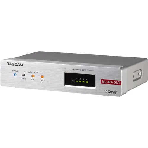 Tascam ML-4D/OUT-X 4-Channel Line Output Dante Converter With Built-In Dsp Mixer TASCAM