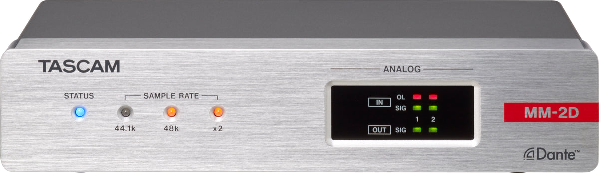 Tascam MM-2D-E Dante Converter with Euroblock