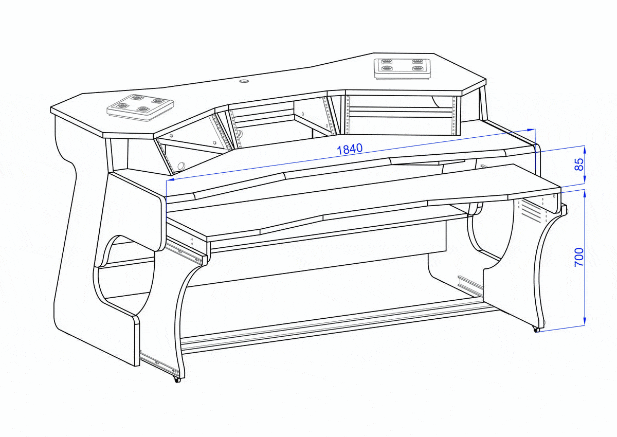 Zaor Miza X2 Studio Desk - Black Edition