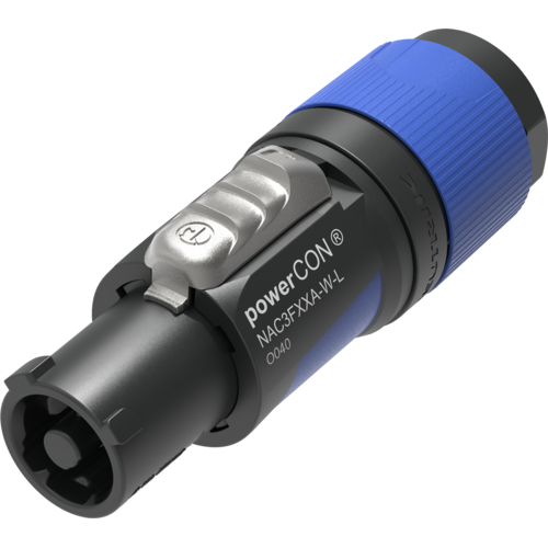 Neutrik powerCON cable connector power in blue, OD 10-16mm