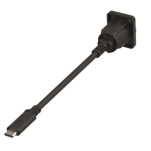 Neutrik NAUSBC-5G-FL15 USB-C 5Gbps Panel Connector with 15cm Fly Lead
